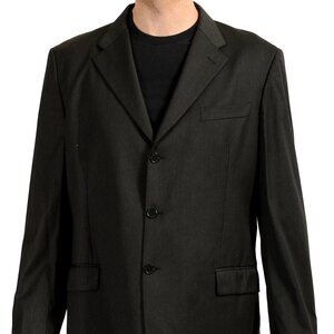 Gianfranco Ferre Men's Gray 100% Wool Three Button Sport Coat Blazer US 48 IT 58